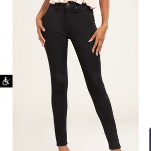 ymi mid rise black jeans